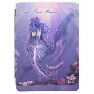 Protection iPad Air Sirène d'océan violet