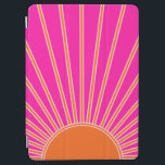 Protection iPad Air Soleil Sunrise Hot Rose Et Orange Preppy Sunshine<br><div class="desc">Impression solaire - rose et orange chauds - Soleil,  Abstrait moderne Lever géométrique.</div>