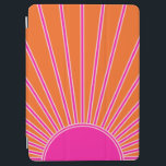 Protection iPad Air Soleil Sunrise Orange Et Rose Chaud Preppy Sunshin<br><div class="desc">Impression solaire - rose et orange chauds - Soleil,  Abstrait moderne Lever géométrique.</div>