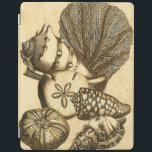 Protection iPad Coquilles neutres et collection de corail<br><div class="desc">Allez sous l'eau pour explorer la mer avec toutes ces différentes créatures marines. Cette oeuvre d'art vintage s'ajoute parfaitement aux amateurs d'anémones de mer. Obtenez votre impression artistique dès aujourd'hui sur votre produit.</div>
