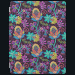 Protection iPad Les perles de verre coloré semblent Retro Floral D<br><div class="desc">Fleurs colorées rétro faites avec des perles de classe look. C'est une image de perles de verre et non de perles réelles. Le design est disponible sur d'autres produits.</div>