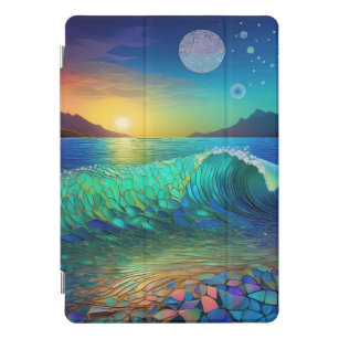 Protection iPad Pro Cover Abstrait Azure Seascape