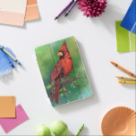 Protection iPad Mini Belle peinture d'oiseaux du Cardinal rouge du Nord<br><div class="desc">Belle Peinture d'Oiseau Cardinal Rouge Nord Art Aquarelle Migned - Vert</div>