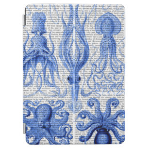 Protection iPad Air Bleu octopus et calmar