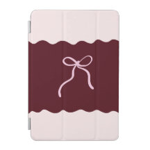 Cahier à spirale bordeaux minimaliste avec ruban