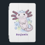 Protection iPad Mini Caricature axolotl rose adorable<br><div class="desc">J'adore les axolotls ! Ce caricature mexicaine de poisson de marche mignon est à la fois heureux et amusant.</div>