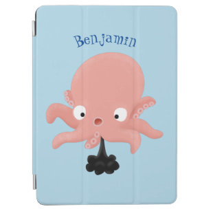 Protection iPad Air Caricature de bébé pieuvre rose mignonne humour