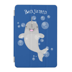 Protection iPad Mini Caricature de bulles de narval joyeux