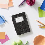 Protection iPad Mini Carnet scolaire Retro | Terrazzo Monogram<br><div class="desc">Couverture classique en noir et blanc "carnet scolaire" avec votre nom ! Ajoutez votre libellé personnalisé à cette conception à l'aide des cases "Modifier ce modèle de conception" situées à droite de l'élément, ou cliquez sur le bouton bleu "Customiser" pour arranger le texte, modifier les polices et les couleurs et...</div>
