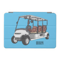 Carte de golf / dessin animé en voiturette de golf