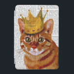 Protection iPad Mini Chat au gingembre avec Portrai de la Couronne<br><div class="desc">Animaux</div>