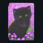 Protection iPad Mini Chat Gustav Klimt<br><div class="desc">Couverture iPad avec un chat Gustav Klimt ! Ce chaton moelleux se trouve dans un champ vert de fleurs violettes. Un cadeau parfait pour les amateurs d'art amoureux des chats et autrichiens !</div>