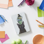 Protection iPad Mini Chat noir avec Teups et Blackbird<br><div class="desc">Chat noir avec Teacups et Blackbird par FabFunky. Un chat noir avec des tasses empilées et un oiseau noir au-dessus de la tête. | 191546D</div>