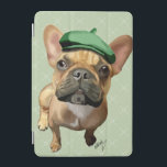 Protection iPad Mini Chien-taureaux français Brown avec Casquette vert<br><div class="desc">Animaux</div>