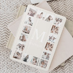 Protection iPad Mini Collage photo personnalisé Beige personnalisé<br><div class="desc">Créez votre propre collage photo personnalisé 16,  ipad smart cover beige arrière - plan. La face de couverture intelligente ipad comprend également votre monogramme. Ajoutez vos photos,  designs ou oeuvres d'art préférés pour créer quelque chose de vraiment unique.</div>