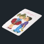 Protection iPad Mini Couverture d'air iPad avec couple d'amour - I Love<br><div class="desc">Couple romantique mignon - Amour - Saint Valentin Baiser garçon et fille - Peinture amusante - Choisissez / Ajouter votre texte unique / Nom / Couleur - Faites votre cadeau spécial - Redimensionnez et déplacez ou ajoutez des éléments - image / texte avec outil de personnalisation. Peinture et design par...</div>