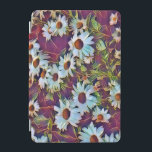 PROTECTION iPad MINI DATES<br><div class="desc">Joli design artistique de fleurs marguerites blanches.</div>