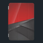 Protection iPad Mini Design métallique géométrique, noir et rouge<br><div class="desc">Design métallique géométrique moderne,  arrière - plan de couleurs rouge et noir avec monogramme en option.</div>