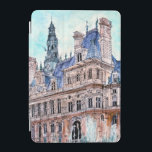 Protection iPad Mini Destinations | Watercolor Rustic Hotel de Ville<br><div class="desc">Découvrez cette aquarelle et design d'encre de Melissa Wang, réalisée par World Art Group, sur une fantastique gamme de produits de Zazzle. Voyez comment son approche délicate du détail a donné vie au splendide Hôtel de Ville, de ses nombreuses fenêtres, arches et statues à la face de l'horloge et aux...</div>