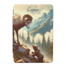 Explorez Bighorn Sheep Grizzly Cub Mountain