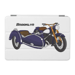 Protection iPad Mini Illustration de moto pourpre Sidecar