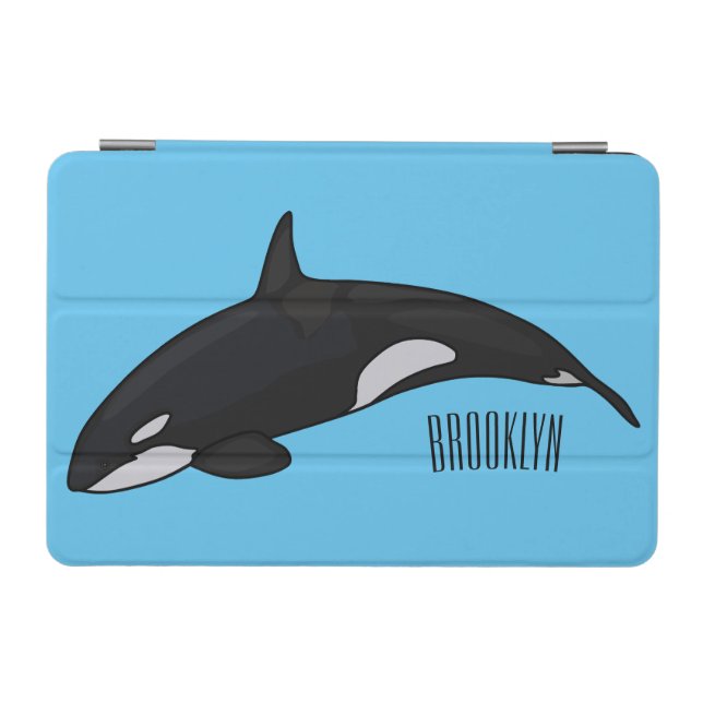 Protection iPad Mini Illustration d'une baleine tueuse (Horizontal)