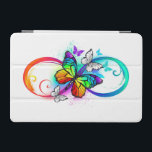 Protection iPad Mini Infini lumineux avec papillon arc-en-ciel<br><div class="desc">Multicolore,  brillant,  symbole d'infini avec arc-en-ciel,  monarque de papillon détaillé. Papillon arc-en-ciel. Infini arc-en-ciel.</div>
