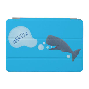 Protection iPad Mini Jolie baleine à sperme soufflant bulles dessin