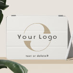 Protection iPad Mini Logo d'entreprise sur Off white, Professional Comp<br><div class="desc">Logo personnalisé sur la couverture iPAD minimale propre. Ajoutez votre logo et votre texte.</div>
