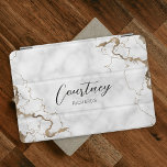 Protection iPad Mini Marbre élégant Faux Parties scintillant or Nom de<br><div class="desc">Mini coque iPad élégant avec marbre et faux or parties scintillant arrière - plan et police de calligraphie moderne pour votre nom ou vos initiales. La couverture iPad comprend de l'espace pour ajouter votre nom ou monogramme, vous pouvez même ajouter votre logo si vous utilisez ce coque de tablette pour...</div>