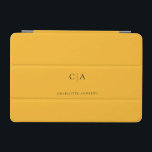 Protection iPad Mini Mini capot monogramme simple et élégant<br><div class="desc">Moderne,  simple,  élégant monogramme ipad,  jaune. Modifiez votre produit en quelques minutes. Vous pouvez modifier la police/taille/couleur et la position en utilisant "personnaliser davantage".</div>
