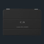 Protection iPad Mini Mini capot monogramme simple et élégant<br><div class="desc">Moderne,  simple,  élégant monogramme ipad,  noir. Modifiez votre produit en quelques minutes. Vous pouvez modifier la police/taille/couleur et la position en utilisant "personnaliser davantage".</div>