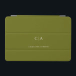 Protection iPad Mini Mini capot monogramme simple et élégant<br><div class="desc">Moderne,  simple,  élégant monogramme ipad,  olivgreen. Modifiez votre produit en quelques minutes. Vous pouvez modifier la police/taille/couleur et la position en utilisant "personnaliser davantage".</div>