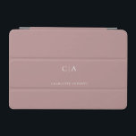 Protection iPad Mini Mini capot monogramme simple et élégant<br><div class="desc">Moderne,  simple,  élégant monogramme ipad,  brun. Modifiez votre produit en quelques minutes. Vous pouvez modifier la police/taille/couleur et la position en utilisant "personnaliser davantage".</div>