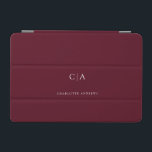 Protection iPad Mini Mini capot monogramme simple et élégant<br><div class="desc">Moderne,  simple,  élégant monogramme ipad,  sombre. Modifiez votre produit en quelques minutes. Vous pouvez modifier la police/taille/couleur et la position en utilisant "personnaliser davantage".</div>