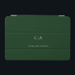 Protection iPad Mini Mini capot monogramme simple et élégant<br><div class="desc">Moderne,  simple,  élégant monogramme ipad,  Vert. Modifiez votre produit en quelques minutes. Vous pouvez modifier la police/taille/couleur et la position en utilisant "personnaliser davantage".</div>