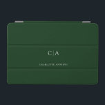 Protection iPad Mini Mini capot monogramme simple et élégant<br><div class="desc">Moderne,  simple,  élégant monogramme ipad,  Vert. Modifiez votre produit en quelques minutes. Vous pouvez modifier la police/taille/couleur et la position en utilisant "personnaliser davantage".</div>