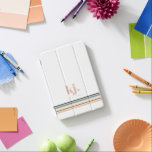 Protection iPad Mini Monogramme à rayures rétro chic<br><div class="desc">Un design minimaliste monogramme avec de grandes initiales typographiques dans une police classique avec votre nom ci-dessous et des rayures chic rétro couleur arc-en-ciel. Design monogrammé tendance. Le design est personnalisable et ajustable à votre vision! Une excellente idée cadeau pour toute occasion. Ajoutez votre libellé personnalisé à cette conception à...</div>
