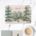 Protection iPad Mini Monogramme Aquarelle Pine Forêt Montagne Russe<br><div class="desc">Protégez et personnalisez avec Monogram Watercolor Pine Forest & Mountain Rustic iPad mini Cover. Votre nom,  votre style,  le charme de la nature.</div>