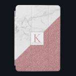 Protection iPad Mini Monogramme de Parties scintillant d'or Rose en mar<br><div class="desc">Parties scintillant en or Rose de marbre Girly couverture de monogramme avec parties scintillant en or rose et espace pour votre monogramme et nom personnalisés. Facile à customiser avec du texte, des polices et des couleurs. Créé par le designer pro Zazzle BK Thompson © exclusivement pour Cedar et String; veuillez...</div>
