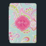Protection iPad Mini Monogramme personnalisé de la marguerite de Bohême<br><div class="desc">Ajoutez une touche de charme boho à votre appareil avec ce coque ipad cachemire coloré dessiné à la main ! Doté d'un motif cachemire bohème complexe et artistique, ce coque apporte un look dynamique et élégant à votre tablette. Customisez-le avec votre nom ou vos initiales monographiques pour une touche personnelle....</div>
