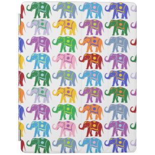 Protection iPad Motif des éléphants décoratifs colorés