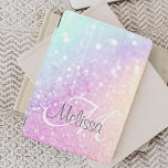 Protection iPad Mini Parties scintillant colorée personnalisée Iridesce<br><div class="desc">Personnalisez facilement cet élégant motif de parties scintillant bokeh coloré avec votre nom et/ou monogramme personnalisés.</div>