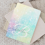 Protection iPad Mini Parties scintillant Holographique Glam Colorful Mo<br><div class="desc">Personnalisez facilement ce joli arrière - plan holographique de parties scintillant pastel avec votre monogramme et/ou nom personnalisés.</div>