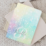 Protection iPad Mini Parties scintillant Holographique Glam Colorful Mo<br><div class="desc">Personnalisez facilement ce joli arrière - plan holographique de parties scintillant pastel avec votre monogramme et/ou nom personnalisés.</div>