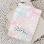 Protection iPad Mini Parties scintillant rose Joli Motif Bokeh<br><div class="desc">Personnalisez facilement ce joli motif de parties scintillant de livre rose avec votre nom et/ou monogramme personnalisés.</div>