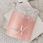 Protection iPad Mini Rose Gold brossé Parties scintillant métallique No<br><div class="desc">Personnalisez facilement ce design chic et branché de couverture ipad avec une jolie parties scintillant brillante en argent sur un arrière - plan métallique brossé en or rose.</div>