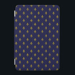 Protection iPad Mini Royal Blue Fleur De Lis Motif<br><div class="desc">Royal Blue Fleur De Lis Motif</div>