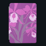 Protection iPad Mini Stylisé orchidée cattleya fleurs art ipad couvertu<br><div class="desc">Belle image florale rayonnante orchidée dans les tons violets. Image originale de Sarah Trett.</div>