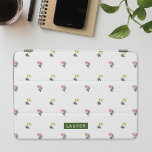 Protection iPad Mini Vintage Floral Nom personnalisé<br><div class="desc">Couverture intelligente iPad personnalisée avec motif floral vintage avec nom/monogramme personnalisé.</div>